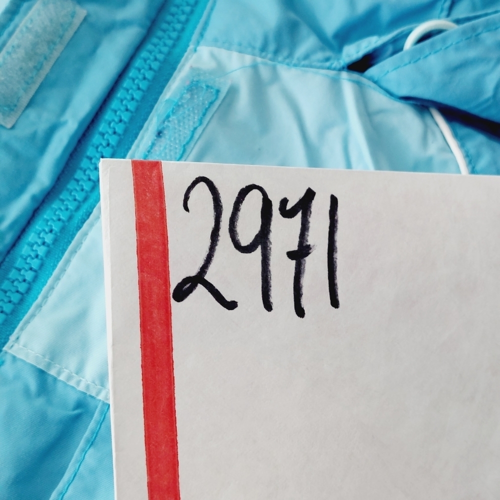 Columbia Women's Two Tone Blue Windbreaker Hooded Winter Jacket P2971 - Picture 7 of 7
